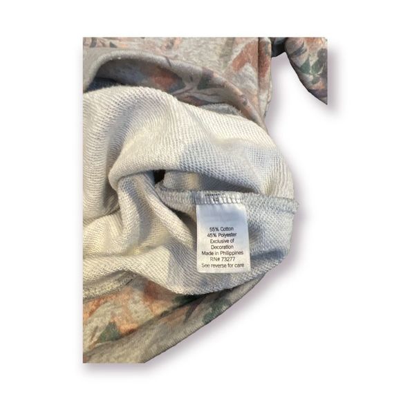 LC Lauren Conrad Floral Print Hoodie Size Extra Large - Picture 4 of 5